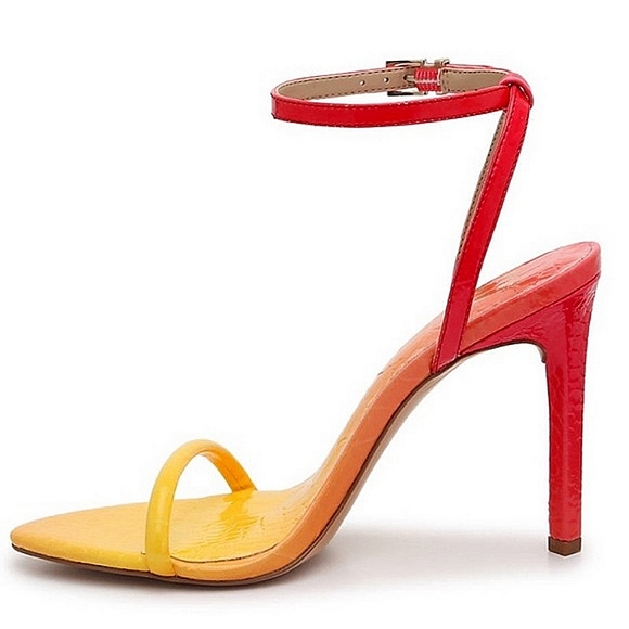 💎Mix No. 6 Yellow & Pink Glazed Ombre Croc Print Heels💎 - Picture 3 of 5